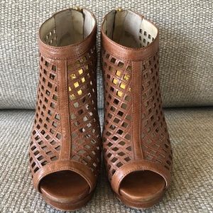 Michael Kors Peep Toe Caged Booties Graham